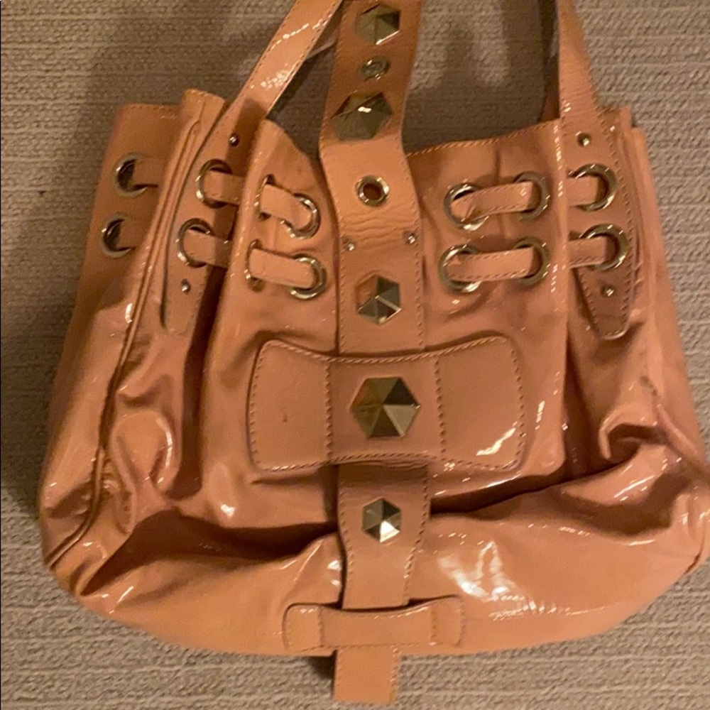 Jimmy Choo patent leather bag/tote.